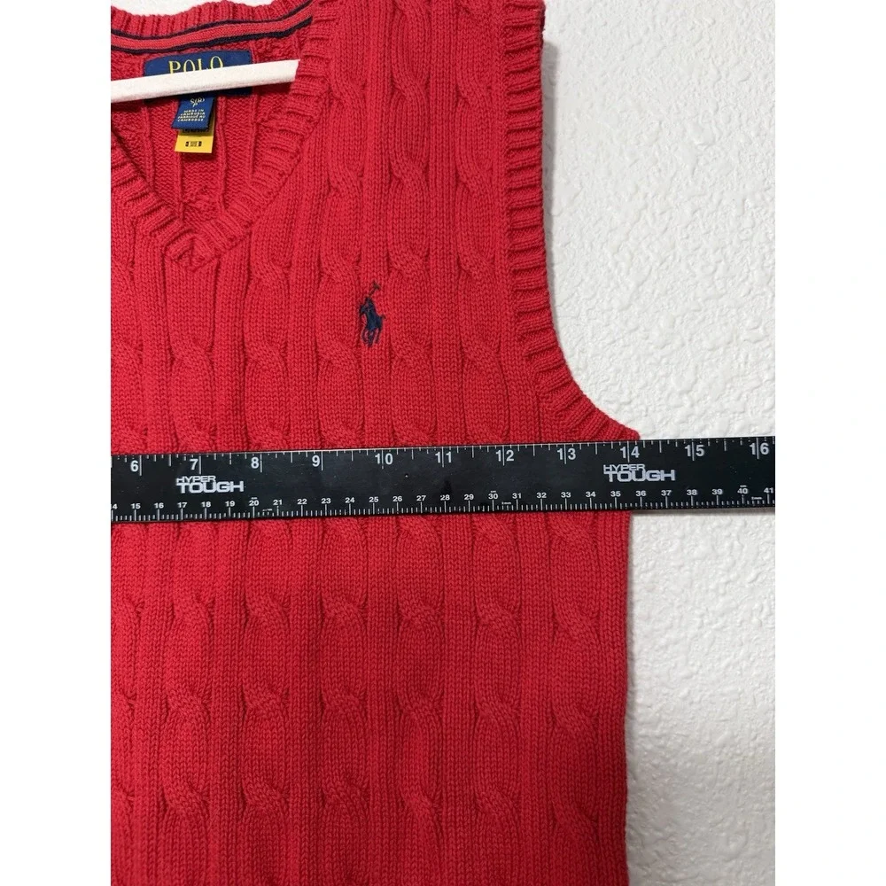 Boys Ralph Lauren Red Vest 8 Preppy School Cotton Classic Dressy
